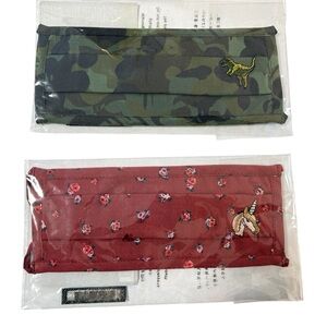 Coach Face Masks Lot of 2 Camouflage Rexy Dinosaur Floral Unicorn NEW